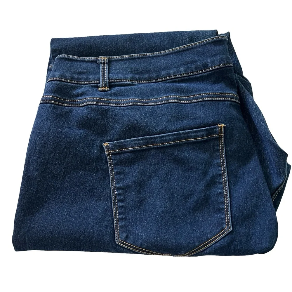 Philosophy Republic Classic Blue Straight Leg Jeans with Dark Wash Plus Size 22W